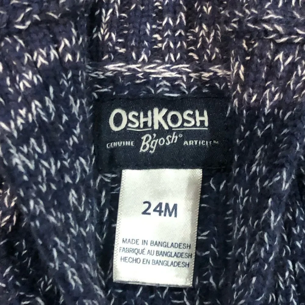 Baby OshKosh B'gosh Sweater Size 24m Navy Knit Kids Cardigan